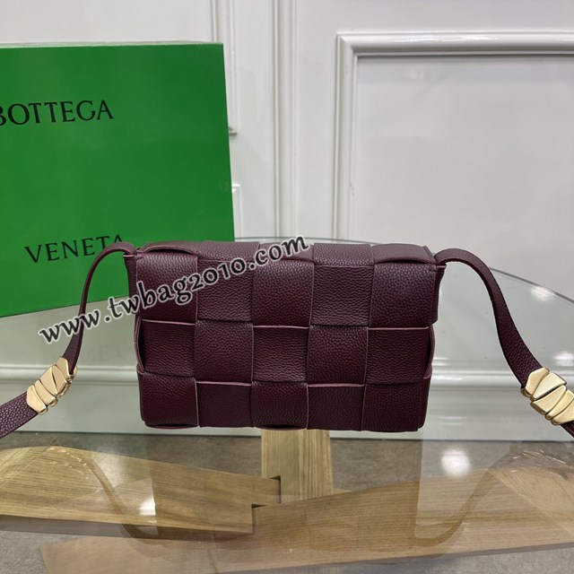 Bottega veneta高端女包 KF0017荔枝紋 寶緹嘉荔枝紋牛皮CASSETTE包包 BV經典款單肩斜挎包  gxz1267